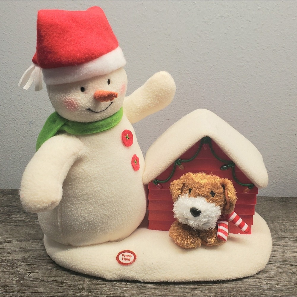Hallmark 2011 Jingle Pals Deck The Halls Duo Snowman & Dog Motion Sound & Lights